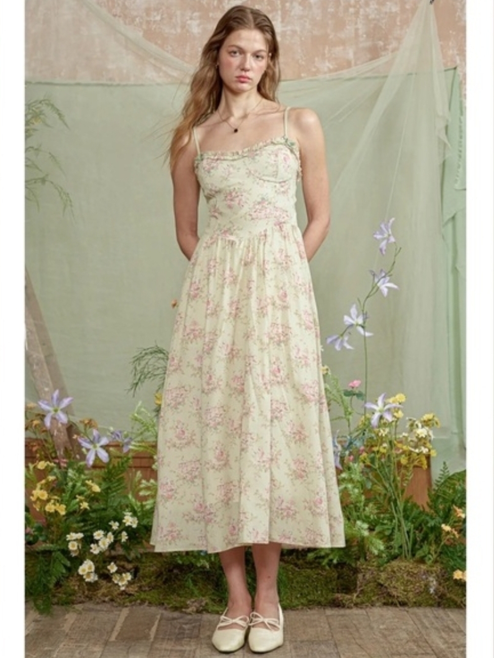 Rosie Posie Cottage Whispers Midi Dress